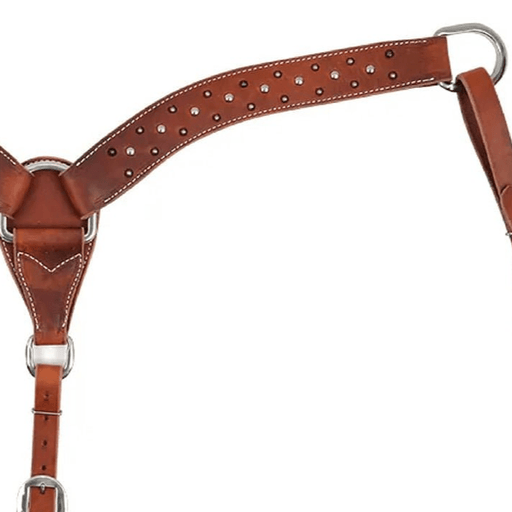 Reinsman Rosewood & Spots Breast Collar, Full - RD1GL - Rosewood Harness Brown - Full - 2