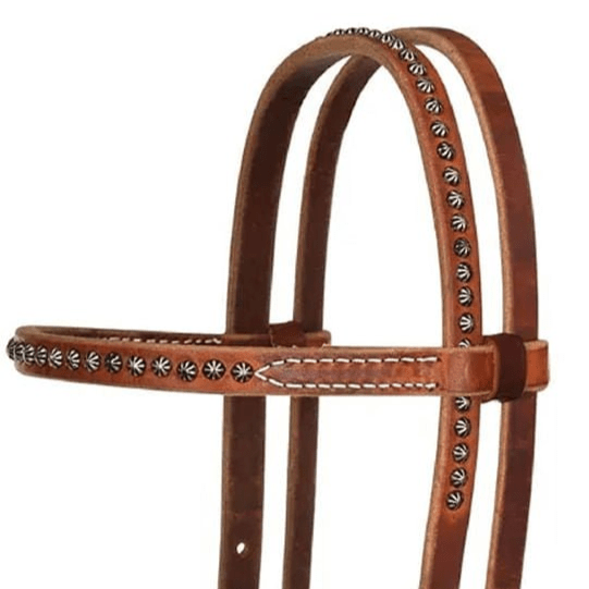 Reinsman Rosewood & Spots Browband Headstall, Full - RD1GJ - Rosewood Harness Brown - Full - 2