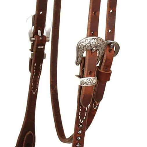 Reinsman Rosewood & Spots Browband Headstall, Full - RD1GJ - Rosewood Harness Brown - Full - 4