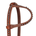 Reinsman Rosewood & Spots One Ear Headstall, Full - RD1GK - Rosewood Harness Brown - Full - 2