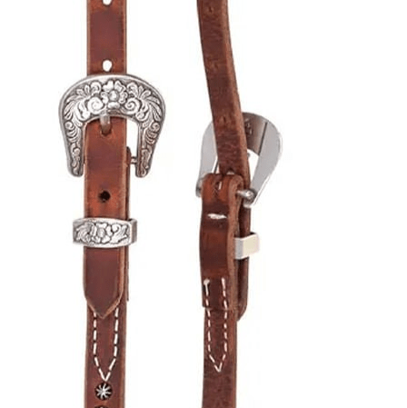 Reinsman Rosewood & Spots One Ear Headstall, Full - RD1GK - Rosewood Harness Brown - Full - 3