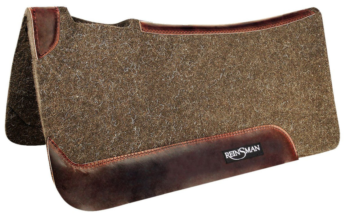 Reinsman Wool Felt Contour Saddle Pad, Dark Brown - RDZU - 31 x 30 x 1 - 2