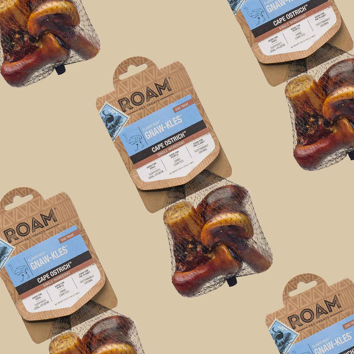 Roam Dog Treats Gnawkle Cape Ostrich - RO217 - Small - 12