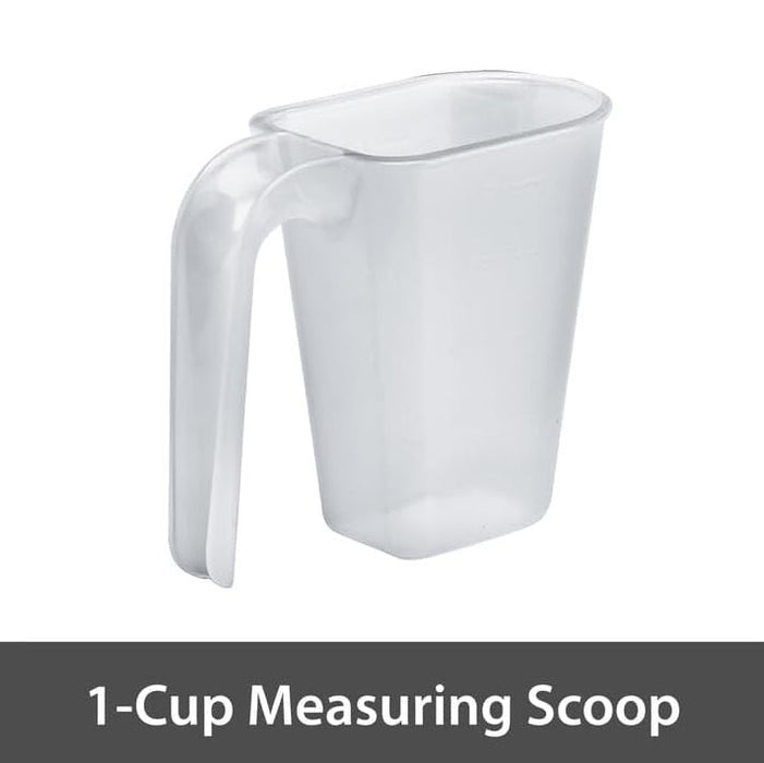 Rolling Pet Food Dispenser - BU2H - White Lid / Clear Base - 80 qt - Holds 65 lbs of Food - 1 - 15