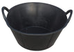 Rubber Feeding and Watering Pan/Tub with Handles - M31BL - Black - 6.5 gallon - 1