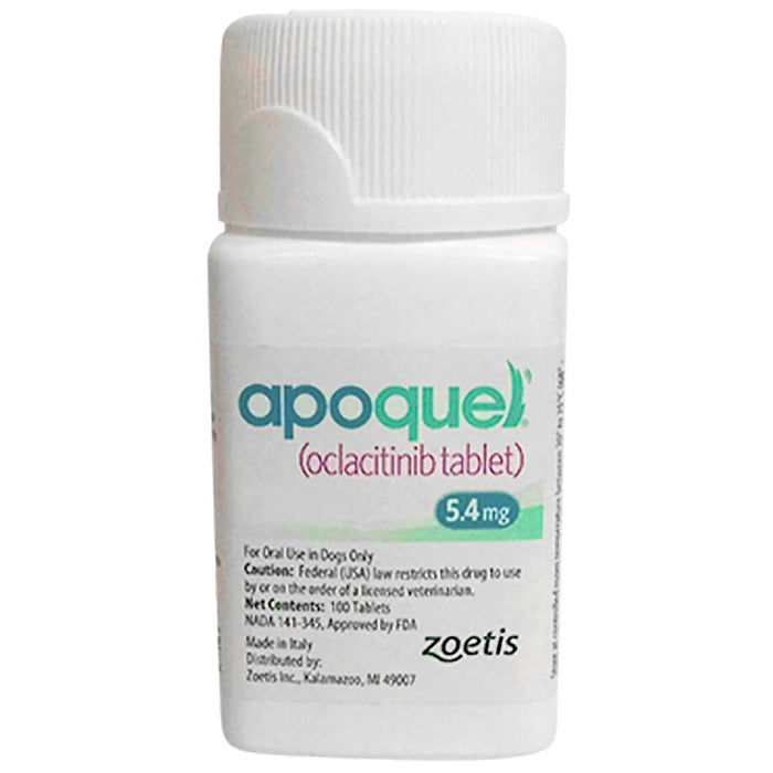 Rx Apoquel (oclacitinib) Tablets for Dogs by Zoetis - 012PFZ-1697-30 - 5.4 mg - 30 Tablets - 10