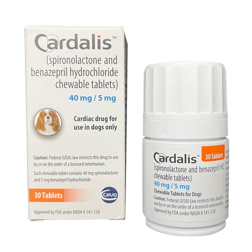 Rx Cardalis (spironolactone and benazepril hydrochloride) Chewable Tablets for Medium Dogs, 40mg, 30 ct - 012CEV-C635200 - 40 mg - 30 Chewable Tablets - 1