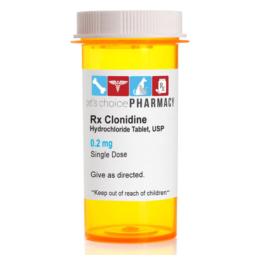 Rx Clonidine Hydrochloride (Generic) Tablets for Dogs - 012MYL-12810-1 - 0.2 mg - Single Tablet - 4