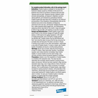 Rx Credelio Quattro Flea & Tick Chewable Tablets for Dogs - 012ELC-828006 - 25.1 - 50 lbs - 6 pk - 2