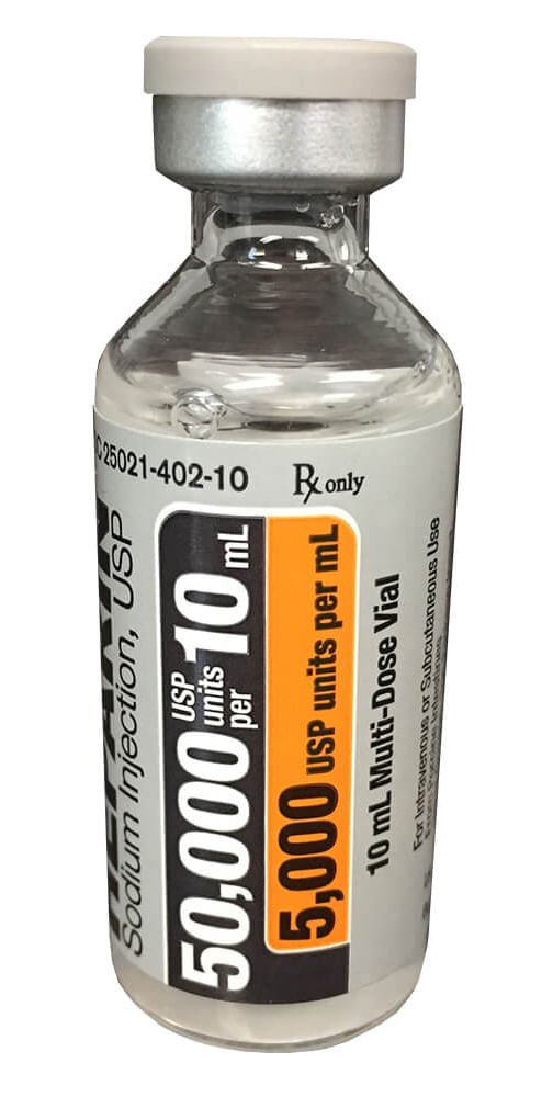 Rx Heparin Sodium Injection for Dogs, Cats and Horses — Lambert Vet ...