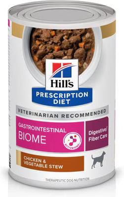 Rx Hill's Prescription Diet Gastrointestinal Biome Chicken & Vegetable Stew Wet Dog Food 12.5 oz, Case of 12 Cans - 012HP-605362 - 12.5 oz - Chicken & Vegetable Stew - 12 - 1