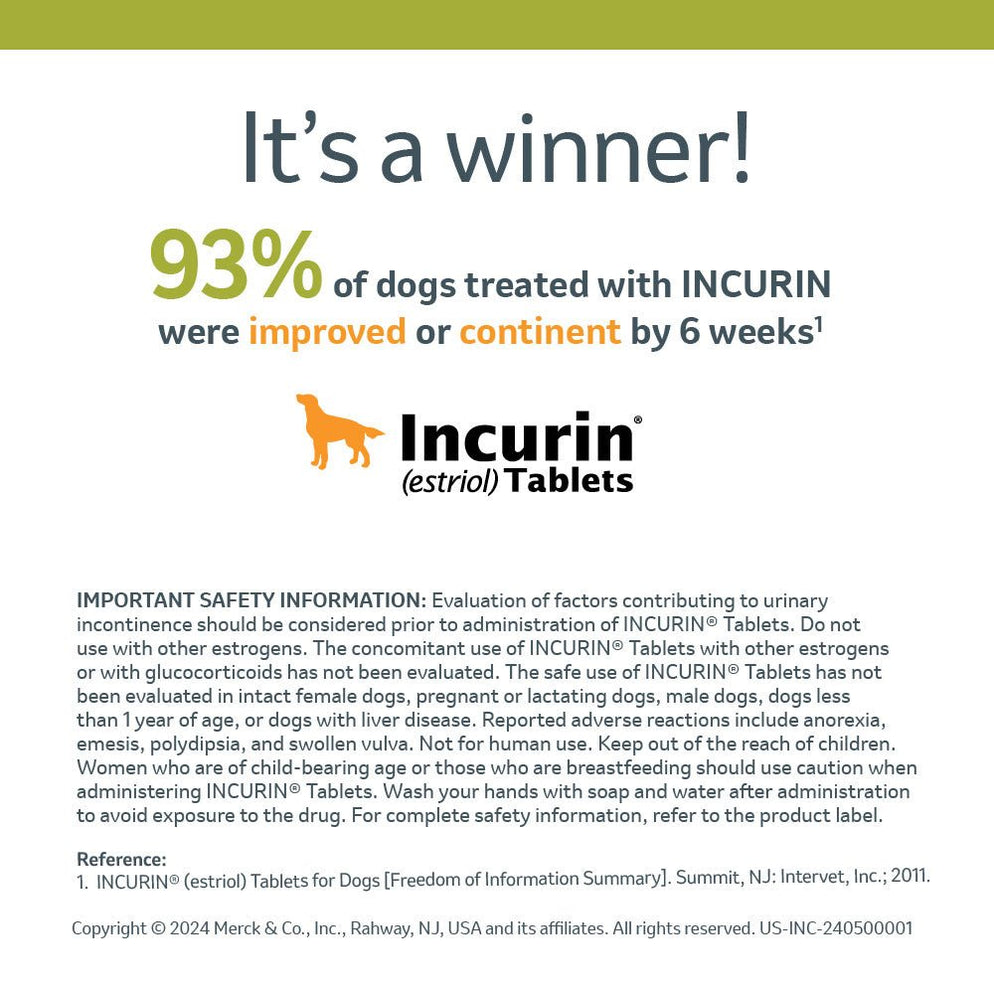 Rx Incurin for Dogs, 1 mg Tablets — Lambert Vet Supplies