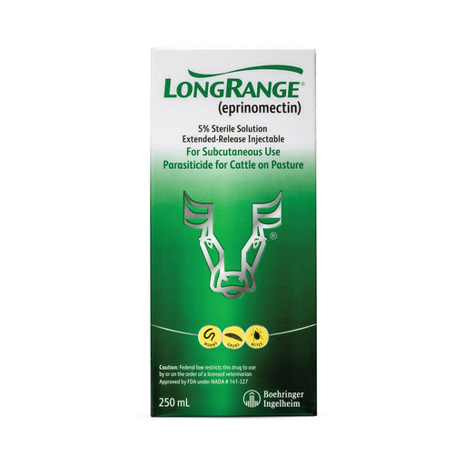 Rx LongRange (eprinomectin) ERI Extended - Release Injection for Cattle - 012BI-21642 - 250 mL - 1