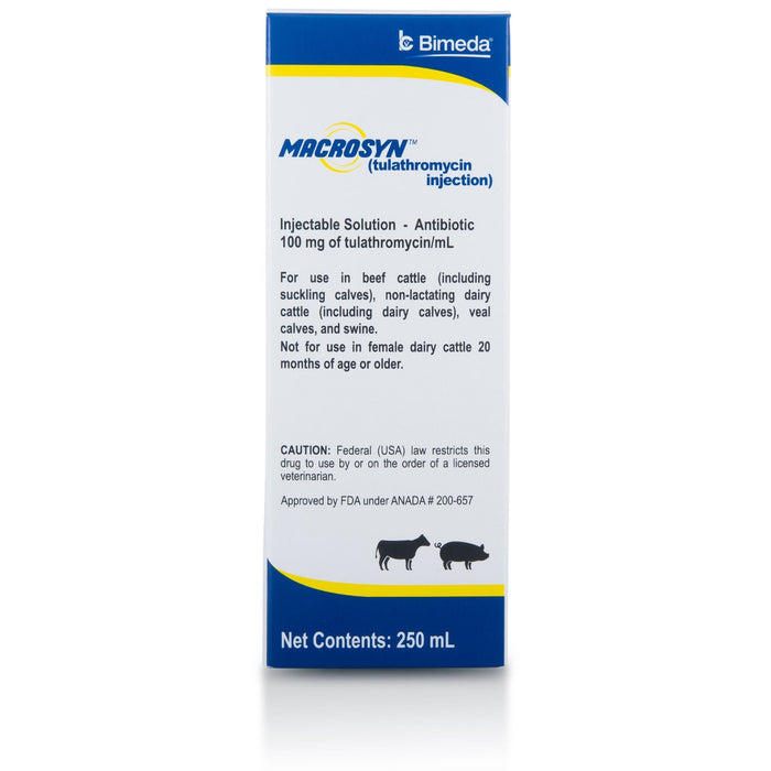 Rx Macrosyn Injectable, 500ml for Cattle and Swine — Lambert Vet Supplies