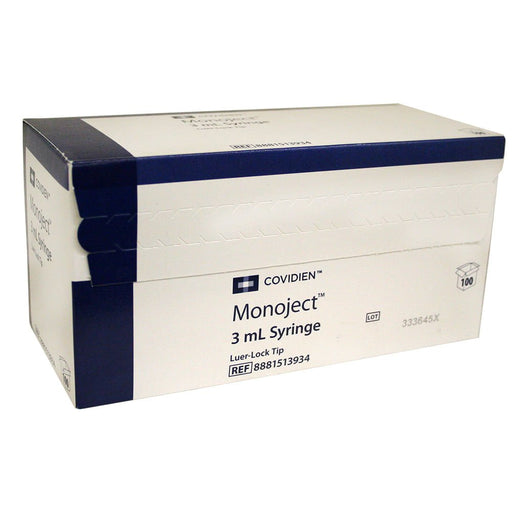 Rx Monoject Luer - Lock (LL) Syringes - 01101MON-3LL - 3 cc - 100 Count - 1