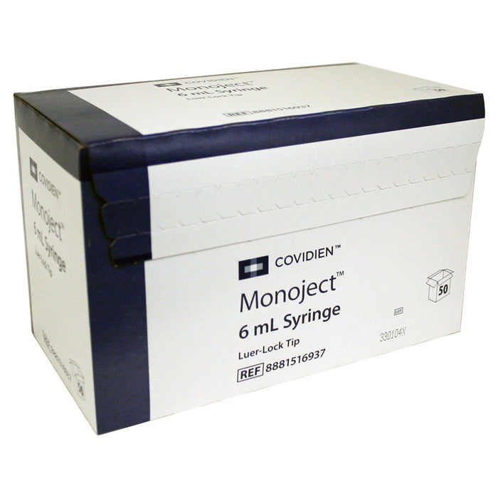 Rx Monoject Luer - Lock (LL) Syringes - 01101MON-6LL - 6 cc - 50 Count - 2