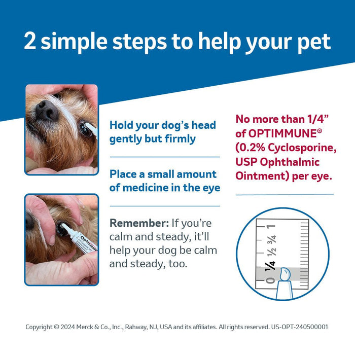 Rx Optimmune (cyclosporine) Opthalmic Ointment for Dogs, 3.5gm Tube - 012SCH09-3-5 - 3