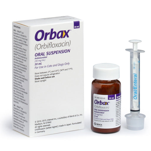 Rx Orbax (orbifloxacin) Oral Suspension for Dogs & Cats, 20mL Bottle - 012SCH01-1X20 - 1 x 20mL - 1