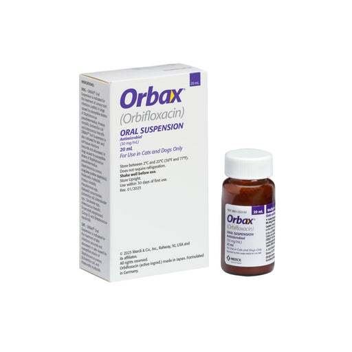 Rx Orbax (orbifloxacin) Oral Suspension for Dogs & Cats, 20mL Bottle - 012SCH01-1X20 - 1 x 20mL - 2