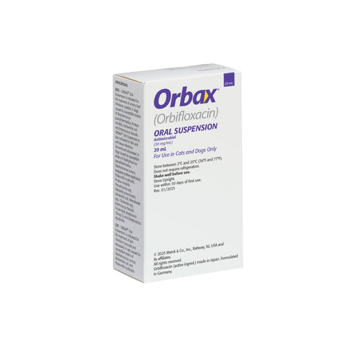 Rx Orbax (orbifloxacin) Oral Suspension for Dogs & Cats, 20mL Bottle - 012SCH01-1X20 - 1 x 20mL - 1