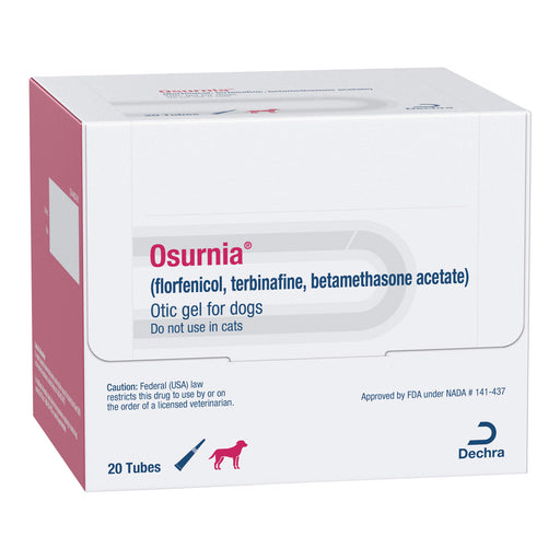 Rx Osurnia (florfenicol, terbinafine, betamethasone acetate) Otic Gel for Dogs - 012DEC-615045 - 1 mL - 20 Tubes - 2
