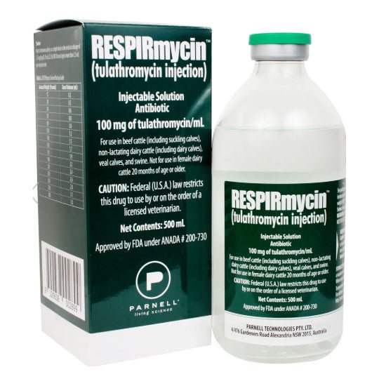 Rx RESPIRmycin (Tulathromycin) Injection for Livestock, 250 mL - 012MID-10288 - 250 ml - 1