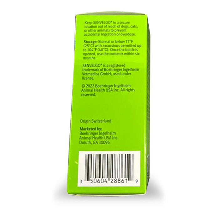 Rx Senvelgo (velaglifozin oral solution) Oral Hypoglycemic for Cats, 15mg/ml, 30ml - 012BI-4614 - 15mL - 30mL - 2