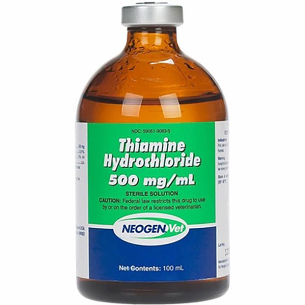 Rx Thiamine Hydrochloride Solution, 500mg/ml injection for Horses, Dogs & Cats - 012NEO-9083 - 100 ml - 1