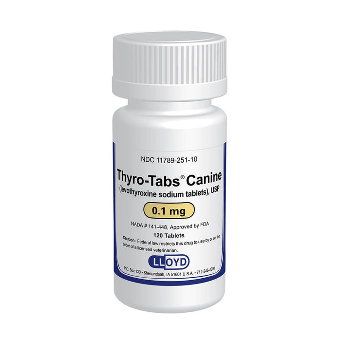 Rx Thyro - Tabs (levothyroxine sodium) Tablets for Dogs - 012125-1-120 - 0.1 mg - 120 tablets - 1