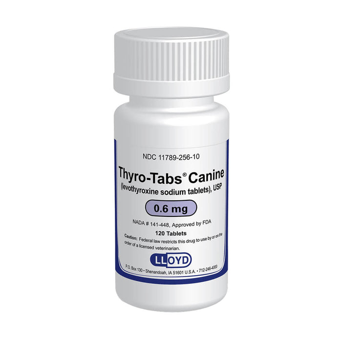 Rx Thyro - Tabs (levothyroxine sodium) Tablets for Dogs - 012125-6-120 - 0.6 mg - 120 tablets - 15