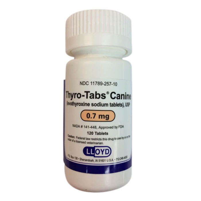 Rx Thyro - Tabs (levothyroxine sodium) Tablets for Dogs - 012KV-47498 - 0.7 mg - 120 tablets - 19