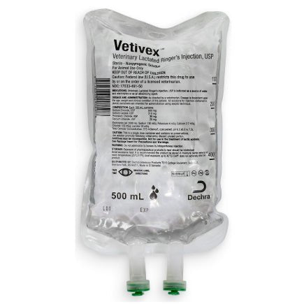 Rx Vetivex Veterinary Lactated Ringer's Solution Injection, USP - 012DEC-491-25 - 250 mL - 2