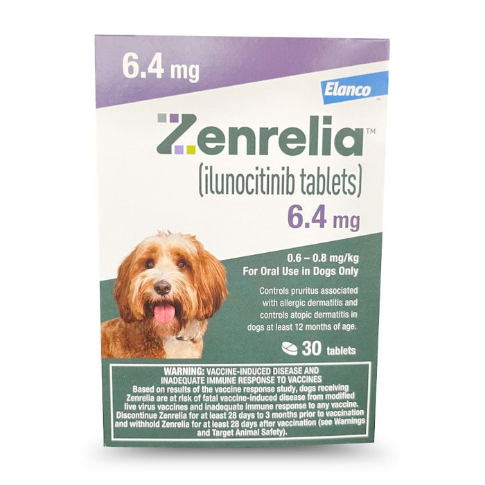 Rx Zenrelia (Ilunocitinib) for Dogs, Blister Packs - 012ELC-00602 - 6.4mg - Purple - 30 ct - 2