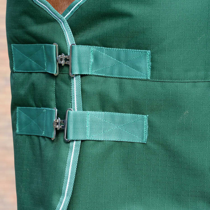 Saxon Defiant 1200 Denier Combo Neck Heavy - Weight Turnout Blanket for Horses, 300g - Waterproof & Insulated - KOEAN - Green - 66" - 300 g - 2