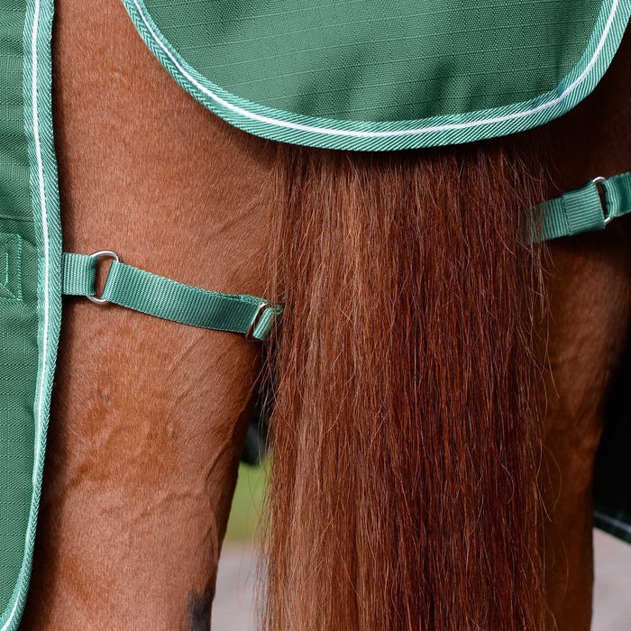 Saxon Defiant 1200 Denier Standard Neck Medium - Weight Turnout Blanket for Horses, 200g - Waterproof, Breathable & Durable - KOFAA - Green - 66" - 200 g - 3