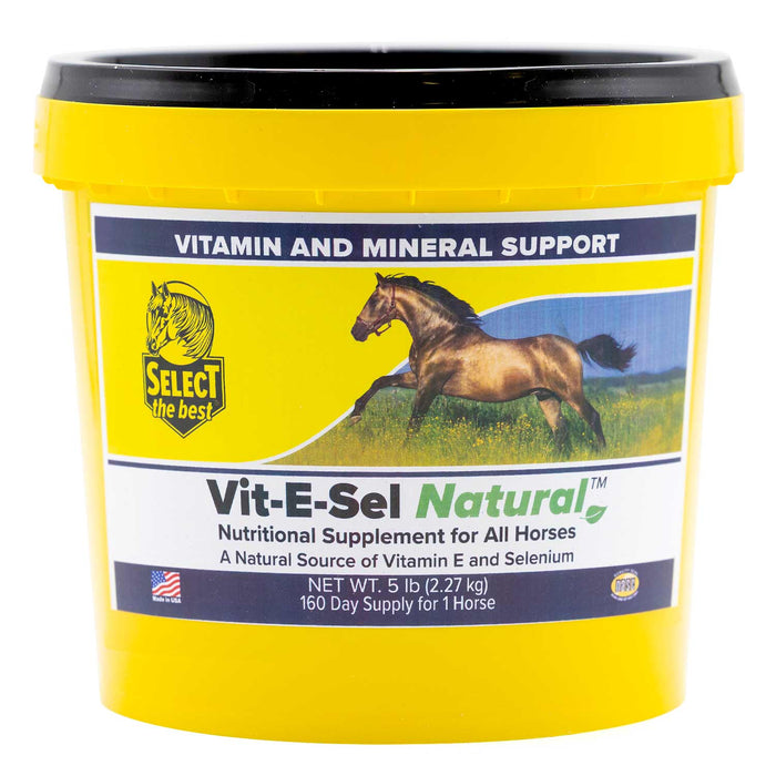 Vit-E-Sel Natural Vitamin E & Selenium Powder Supplement for Horses – Supports Muscle Health & Immunity
