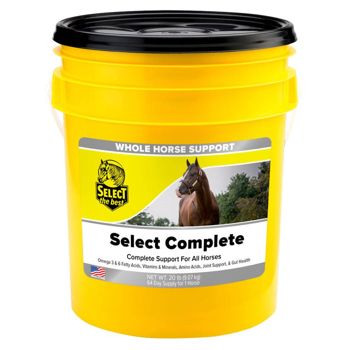Select Complete Whole Horse Support Supplement – Joint, Hoof & Coat Health, Gut Support, Vitamins & Amino Acids for Performance and Wellness - SELB6 - 20 lb - 64 Day Supply - 1