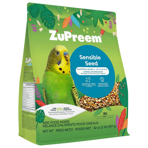 Sensible Seed™ FruitBlend® Bird Food – Balanced Seed Mix for Parakeets to Macaws - NABO - Small Birds - Parakeets, Budgies, Parrotlets, Canaries & Finches - 2 lbs - 1