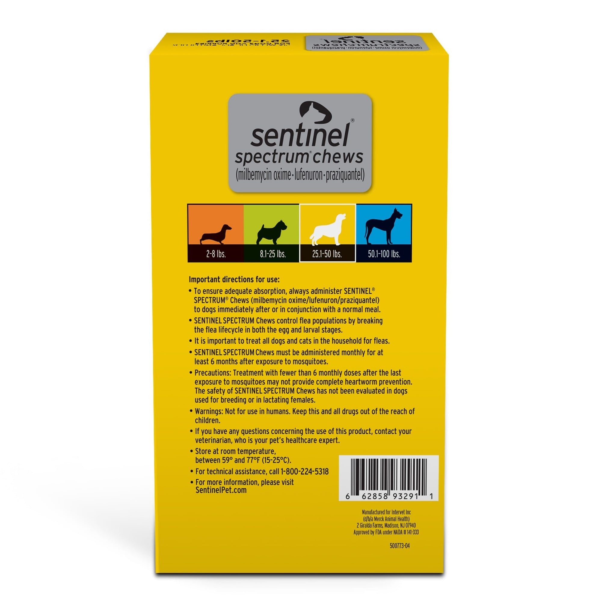 Rx Sentinel Spectrum for Dogs, 6 Chews — Lambert Vet Supplies