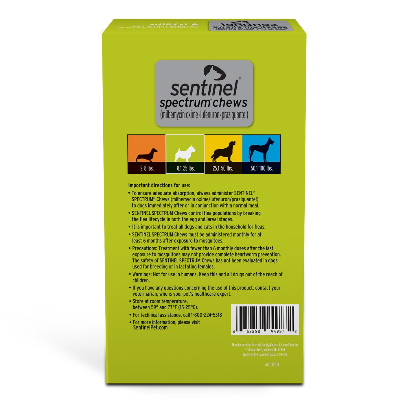 Rx Sentinel Spectrum for Dogs, 6 Chews — Lambert Vet Supplies
