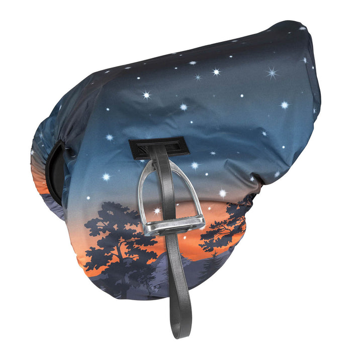Shires Patterned Waterproof Saddle Cover - SEP21A - Winter Sunset - 9