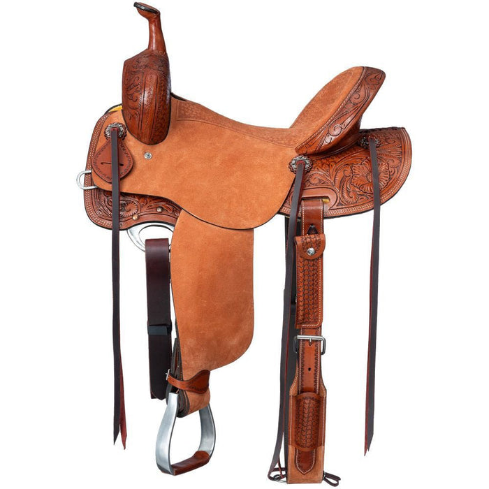 Silver Royal Bell Rock Barrel Saddle - JTI6B - Medium Oil - 14" - 1