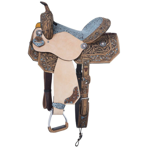 Silver Royal Skylar Barrel Saddle - JTI6R - Medium Antique - 14" - 1