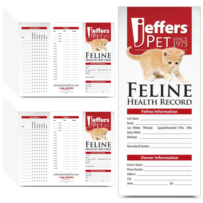 Jeffers Cat Health Records, 10 pk