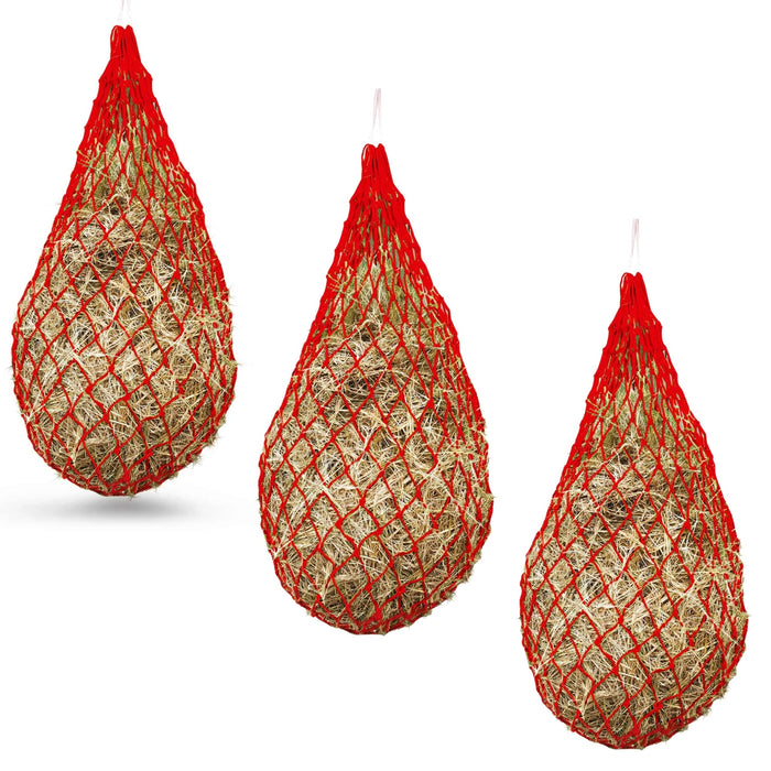 Jeffers Slow Feed 2" x 2" Nylon Hay Net for Horses, Red