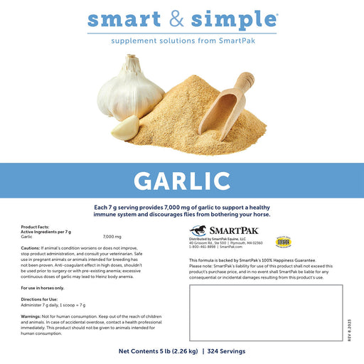 SmartEquine Smart & Simple Garlic Supplement for Horses - SMADC - 5 lb - 2