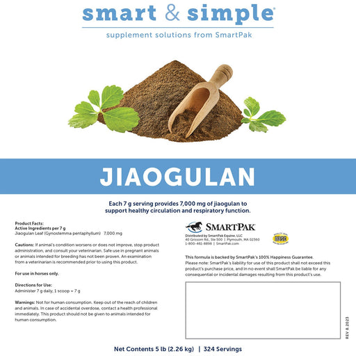 SmartEquine Smart & Simple Jiaogulan Supplement for Horses - SMACW - 5 lb - 2