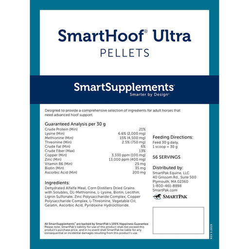 SmartEquine SmartHoof Ultra Pellets - SMA2 - 3.8 lb Bucket - 2