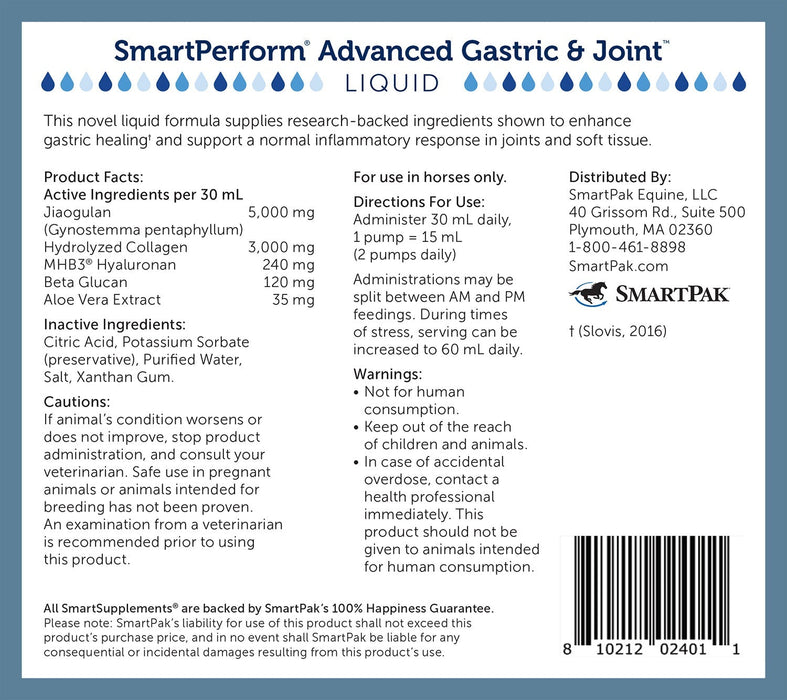 SmartEquine SmartPerform Advanced Gastric & Joint, Liquid - SMADP - Bag of 28 LiquidPaks® - 3