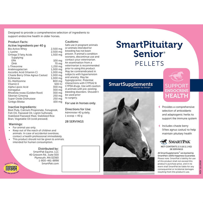 SmartEquine SmartPituitary Senior Pellets - SMAAQ - 2.5 lbs - 2